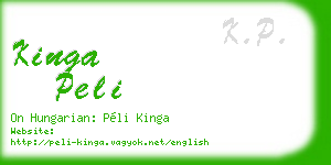 kinga peli business card